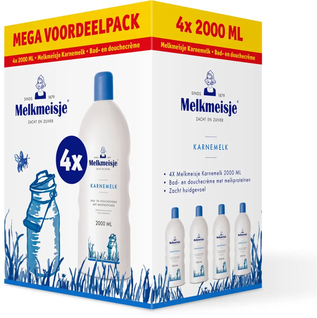 Melkmeisje Karnemelk Bad & Douche Crème 2000ml