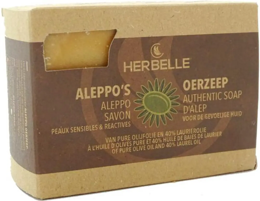 Herbelle Aleppo Zeep Olijf met 40% Laurier 180g