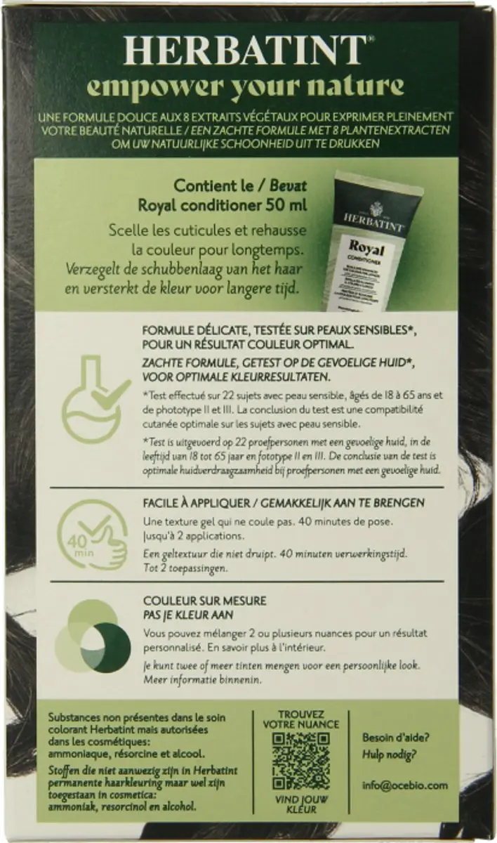 Herbatint Haarverf 2N Bruin 170ml - Permanent Vegan - afbeelding 6 van 6