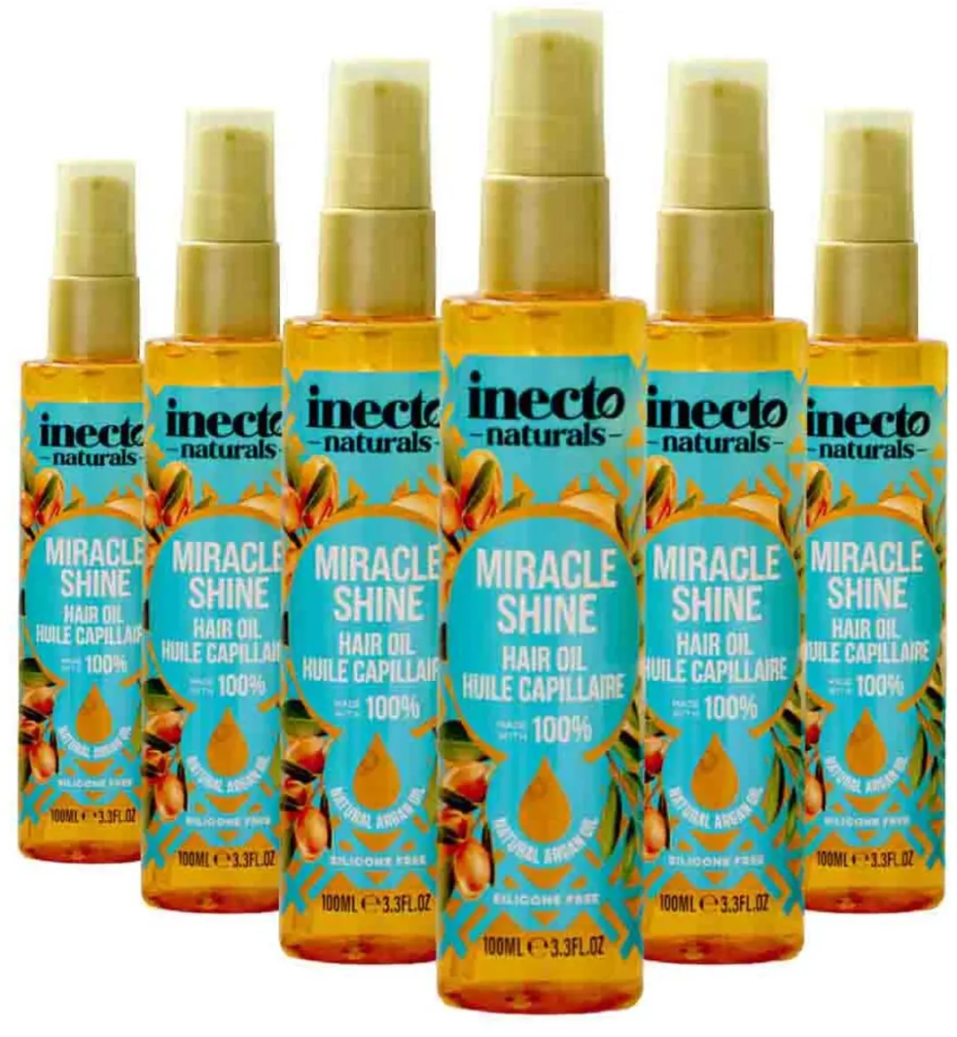 Inecto Naturals Argan Miracle Shine Hair Oil 6x100ml