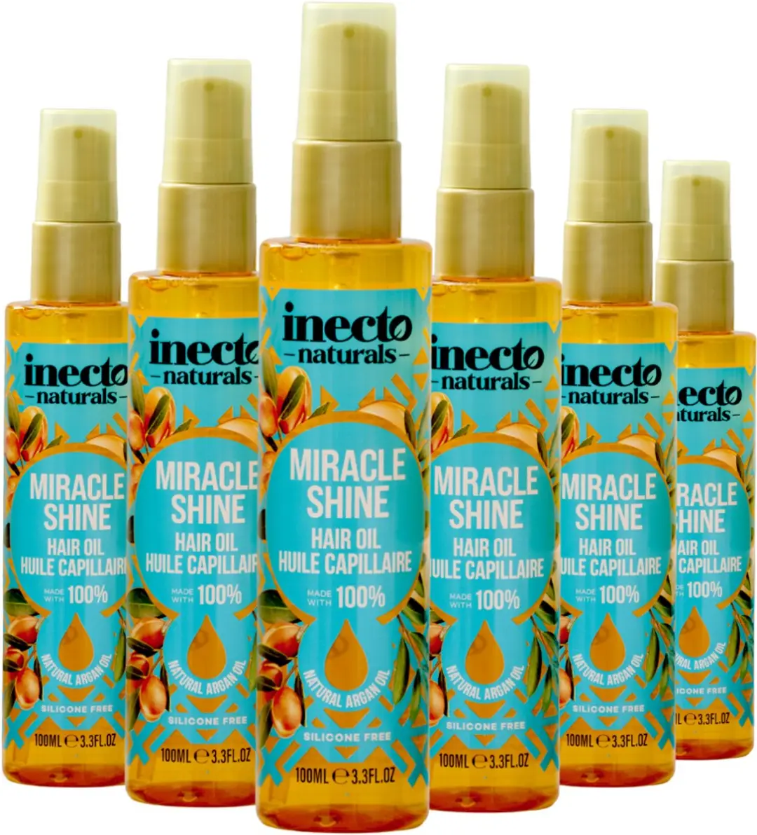 Inecto Naturals Argan Miracle Shine Hair Oil 6x100ml