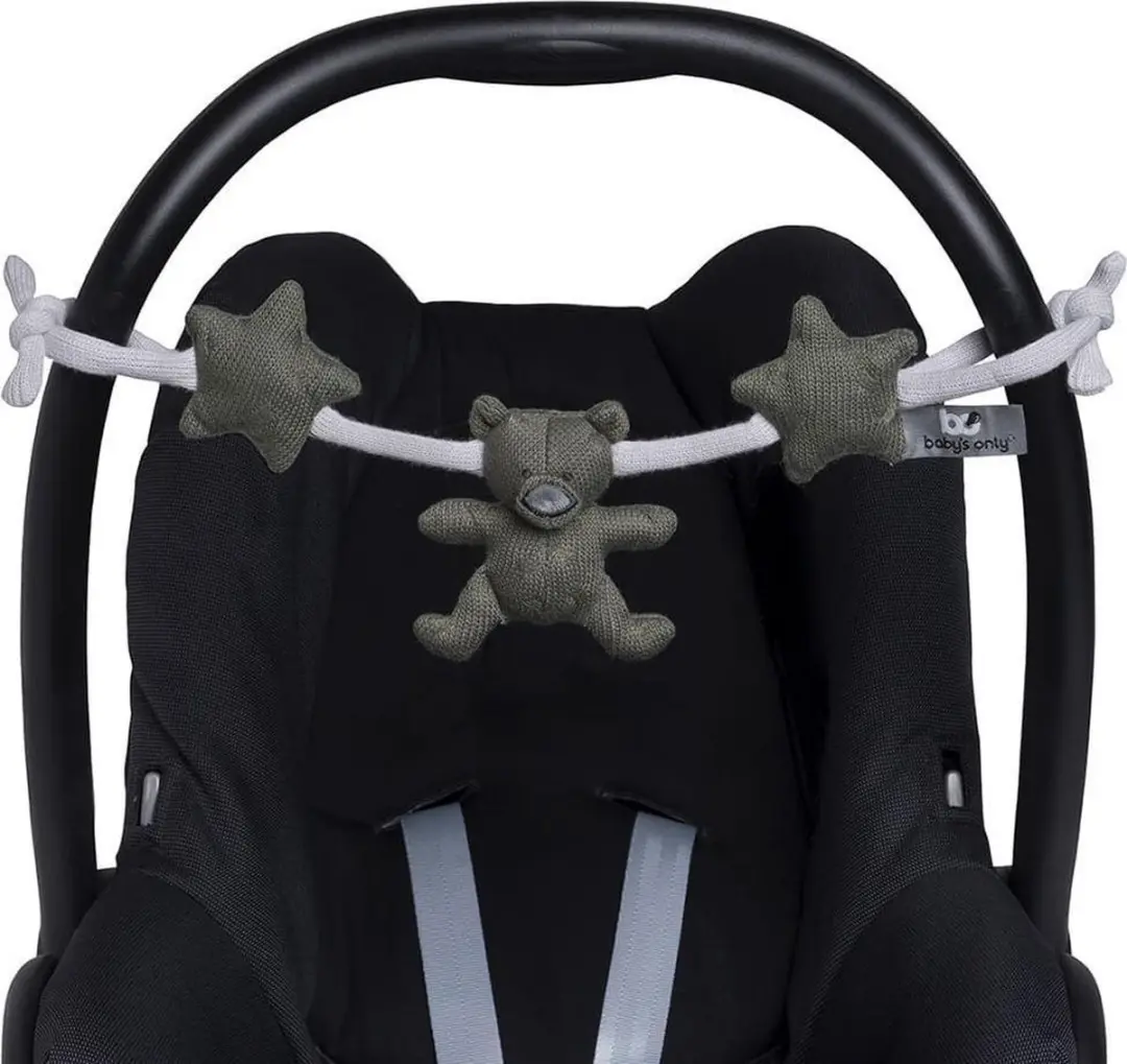 Baby's Only Wagenspanner - Kinderwagenspeeltje Khaki/Zilvergrijs