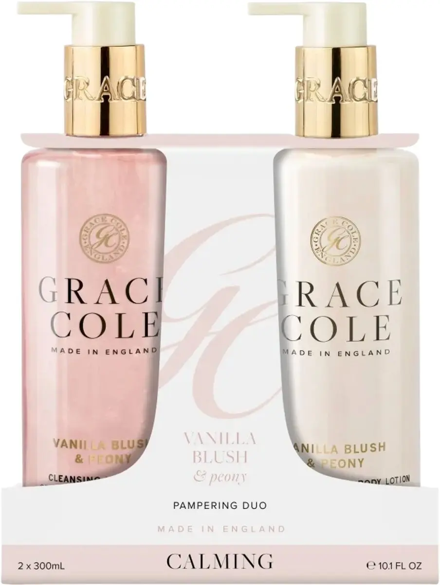 Grace Cole Hand Care Duo - Vanilla Blush & Peony 600ml