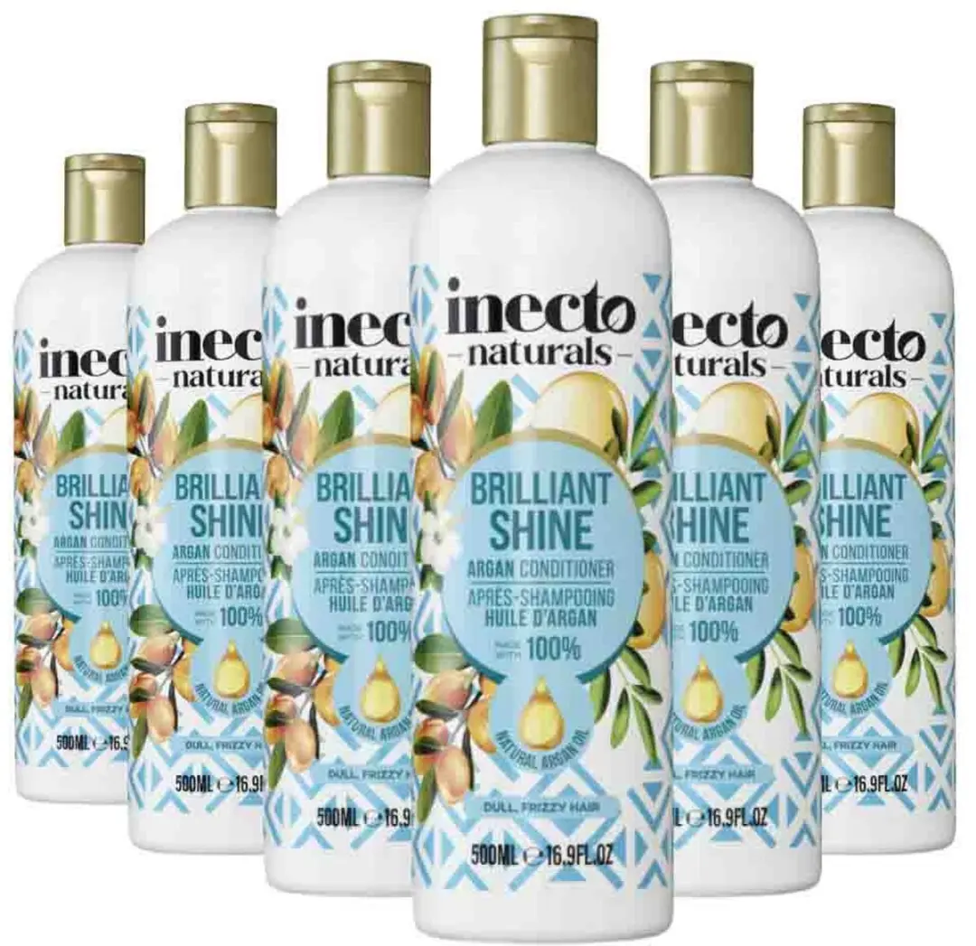 Inecto Naturals Brilliant Shine Argan Conditioner 6x500ml