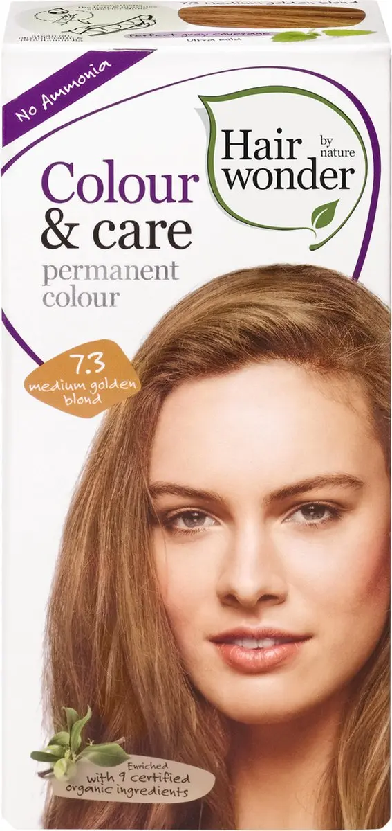 Hairwonder Colour & Care 7.3 Medium Golden Blond Haarverf 100ml
