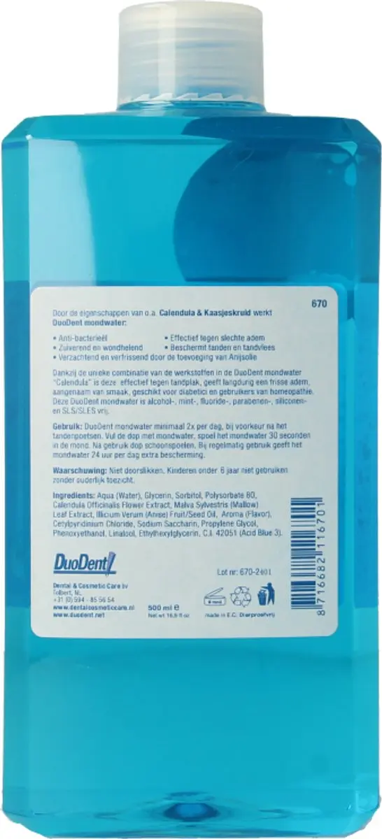 Duodent Calendula Mondwater 500ml
