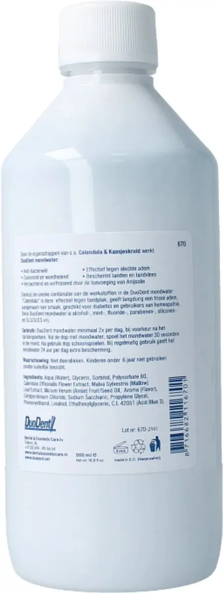Duodent Calendula Mondwater 500ml