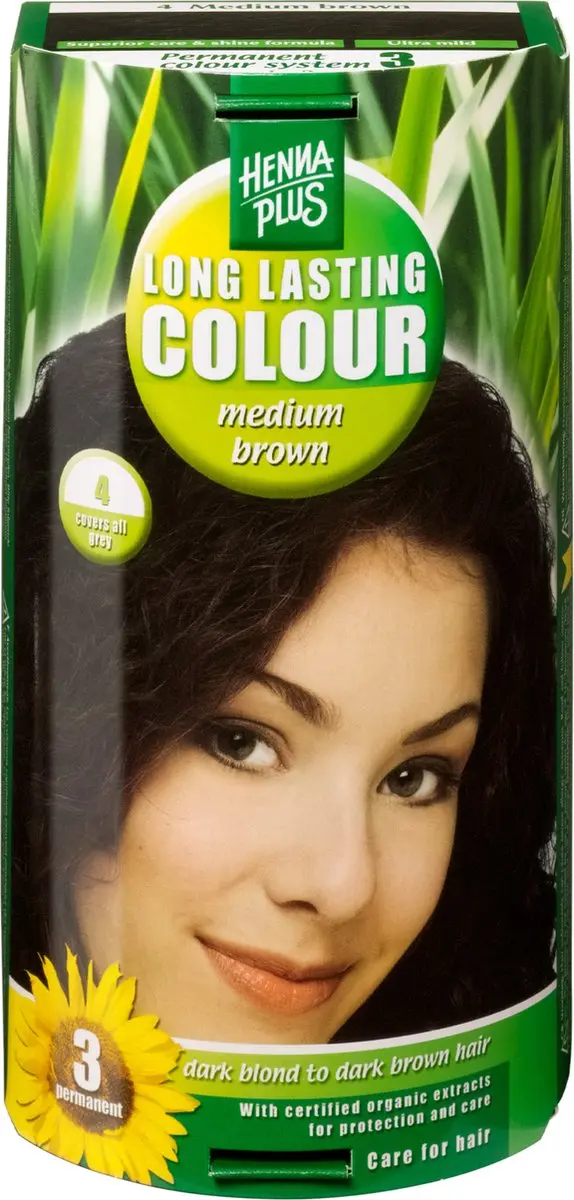 Hennaplus Long Lasting Colour 4 Sytě hnědá - Haarkleur 100mg