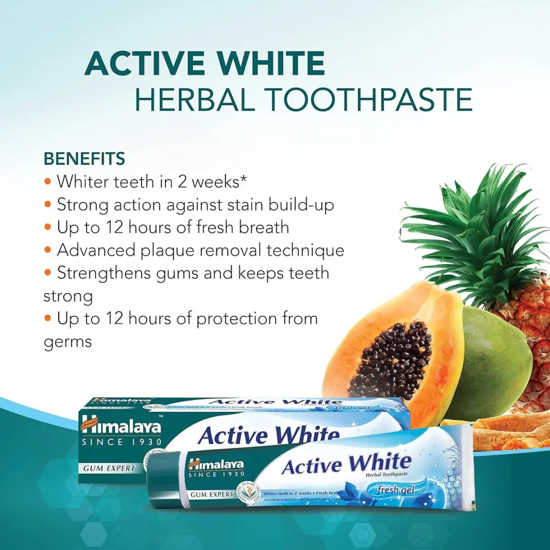 Himalaya Herbals Active White Tandpasta Fresh Gel 6x75ml