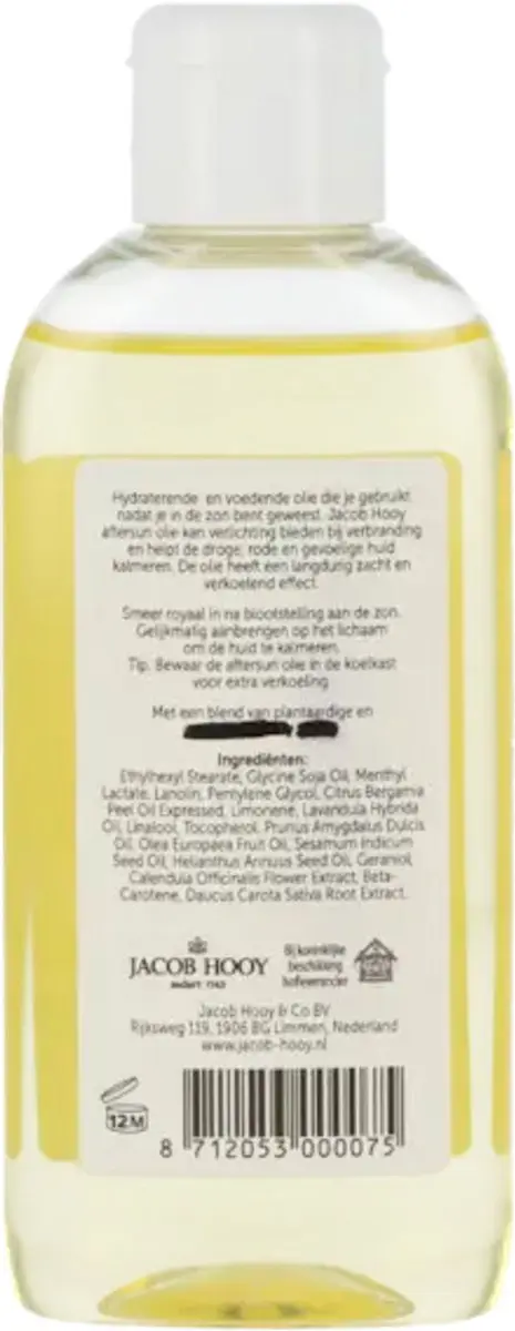Jacob Hooy Haarlemmerbruin Aftersun Olie 150ml