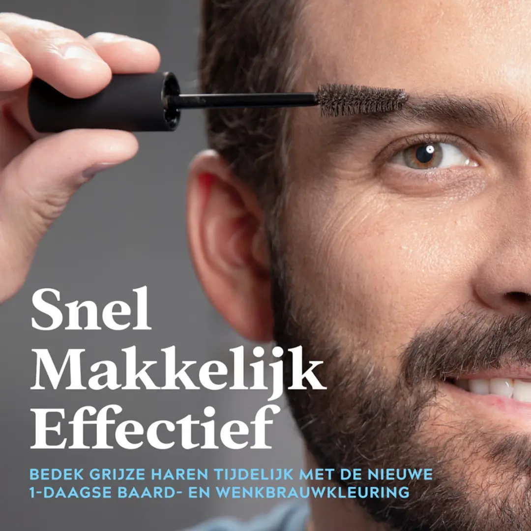 Just For Men 1-Daagse Baard & Wenkbrauw Kleur Donkerbruin 9ml