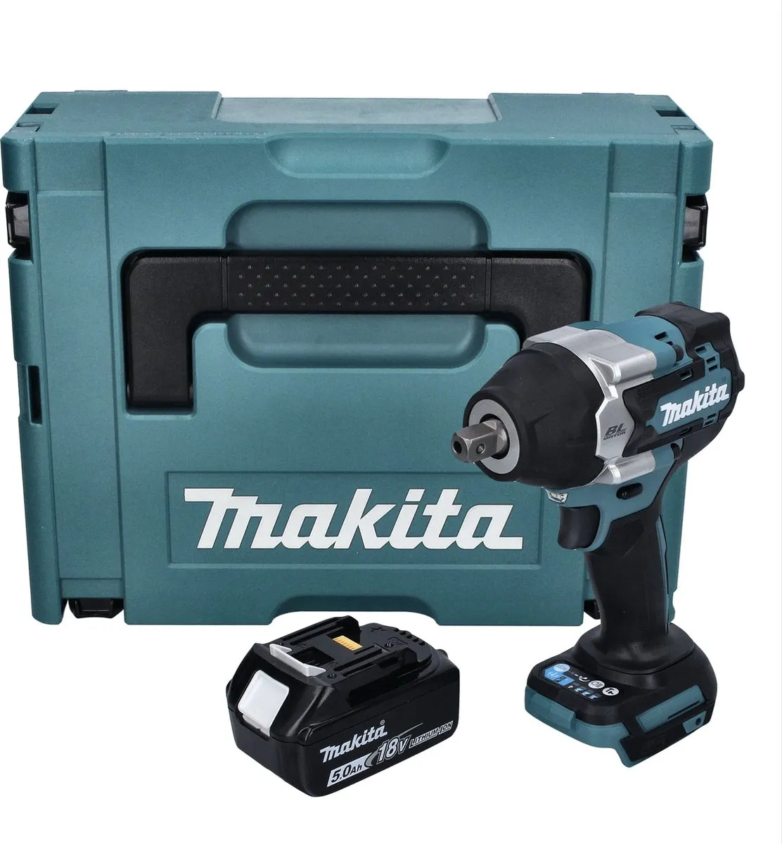 Makita DTW701T1J Slagmoersleutel 18V 700Nm - 1/2" XPT Borstelloos - 5.0Ah - afbeelding 5 van 5