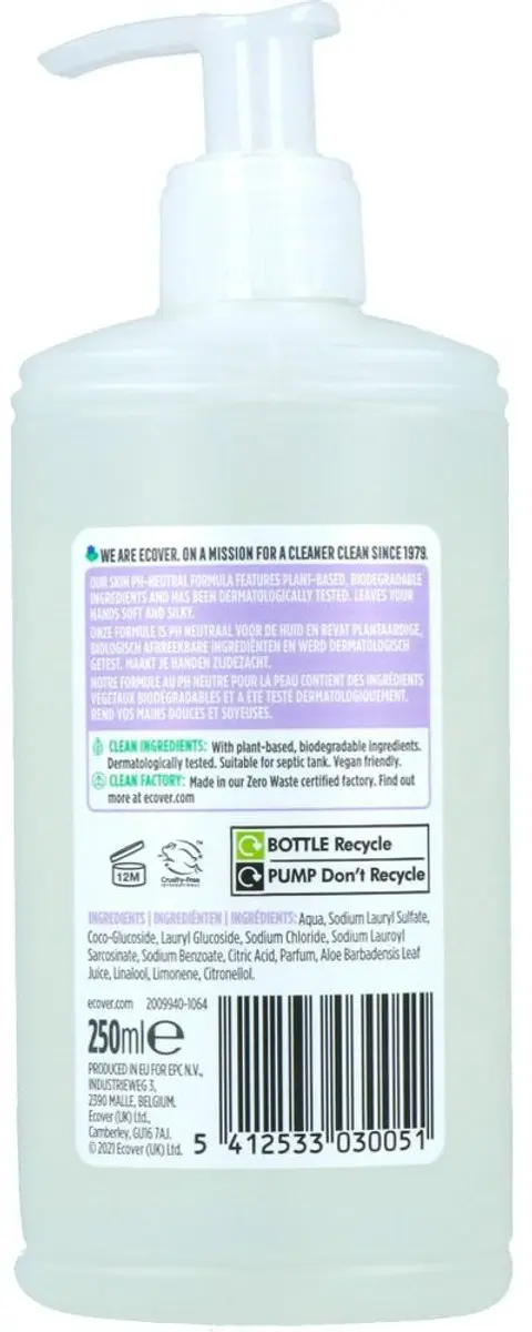Ecover Handzeep Lavendel & Aloe Vera 250ml