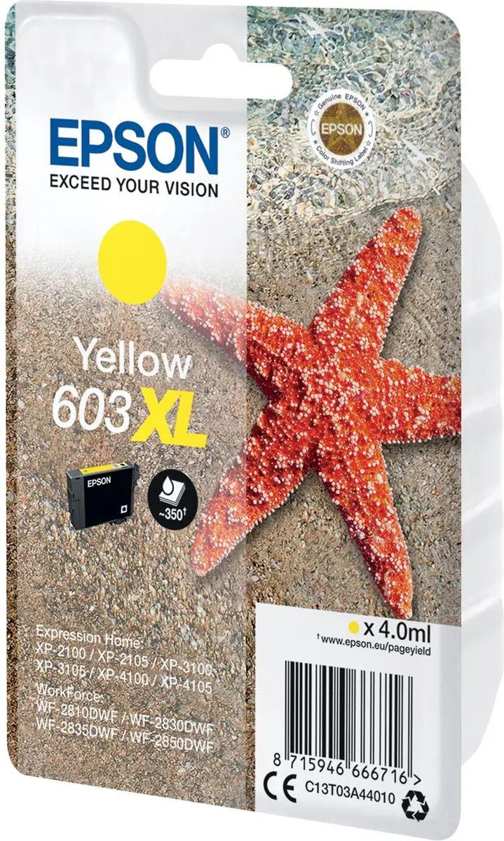 Epson 603 XL Inktcartridge Geel