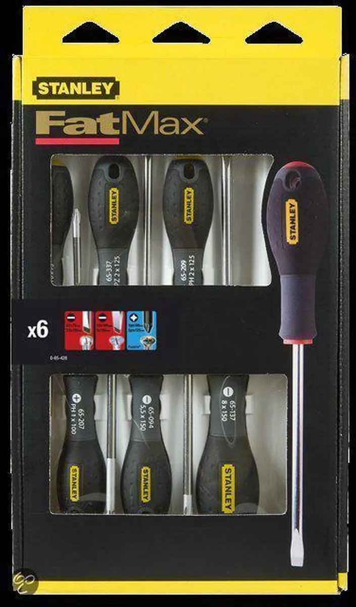 Stanley FatMax 6-delige Schroevendraaierset - Geel - 0-65-428