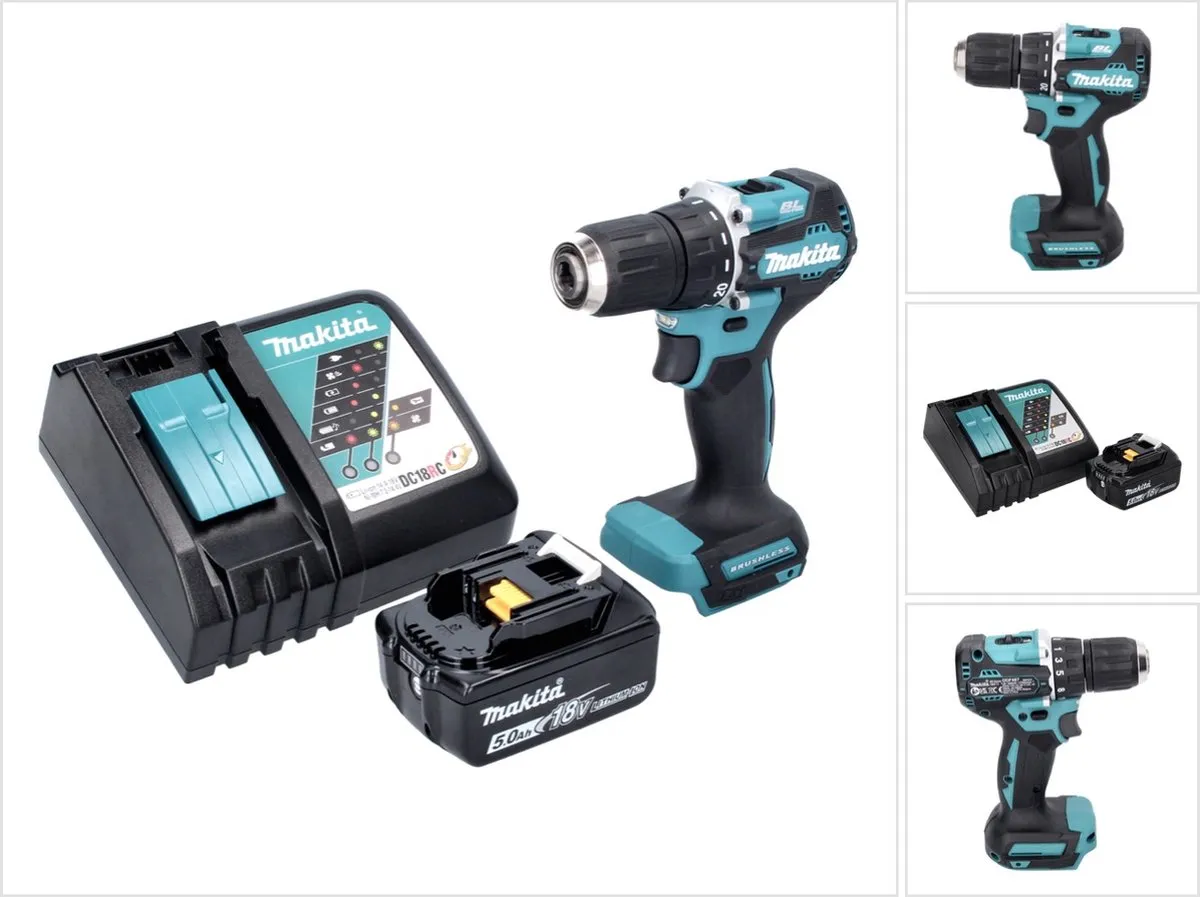 Makita DDF487RT1 Accuboormachine 18V 40Nm Borstelloos