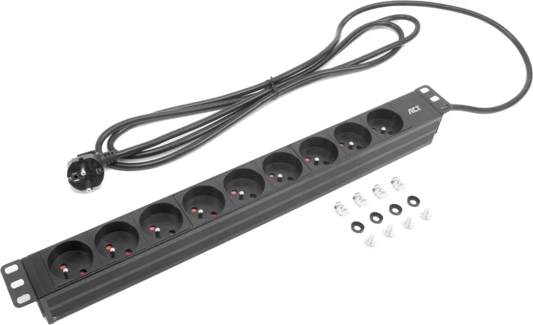 ACT PD3023 Stekkerdoos PDU 19" 9-voudig