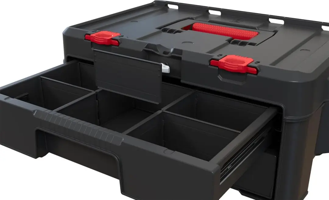 Keter Stack'N'Roll Gereedschapskoffer - 2 Lades - Zwart