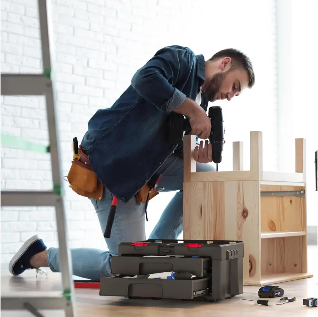 Keter Stack'N'Roll Gereedschapskoffer - 2 Lades - Zwart - afbeelding 6 van 6