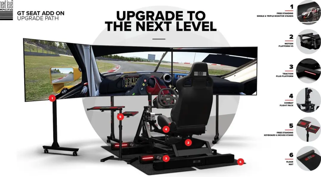 Next Level Racing GT Seat Add-on NLR-S024 - Zwart