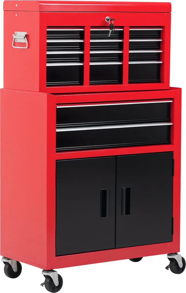 Homcom Werkstattwagen Metall 61,6x33x108cm