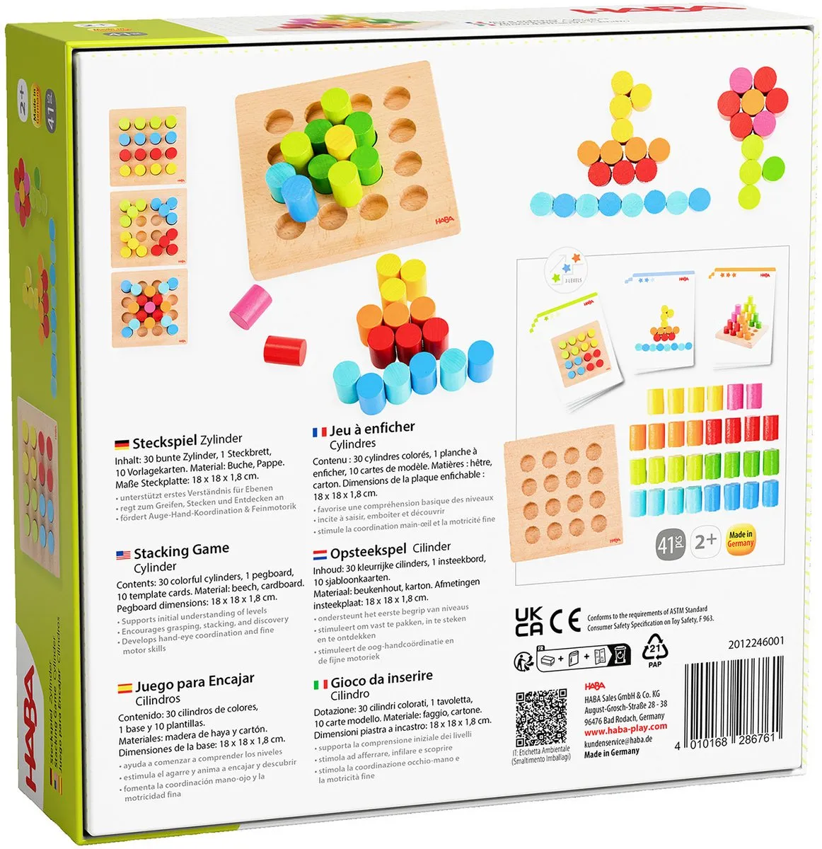 Haba Insteekspel Cilinder - Multicolor