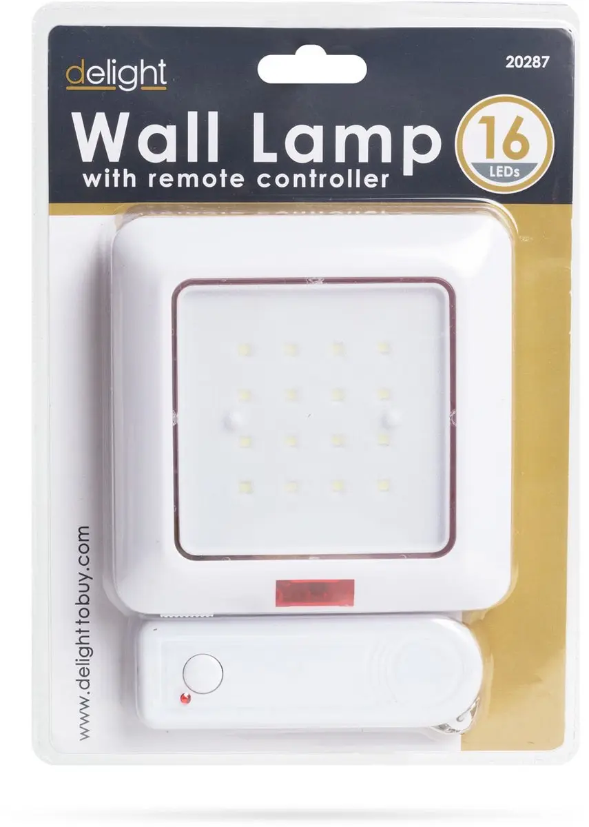 Delight Wandlamp 16x LED - Wit Licht - 10m Bereik