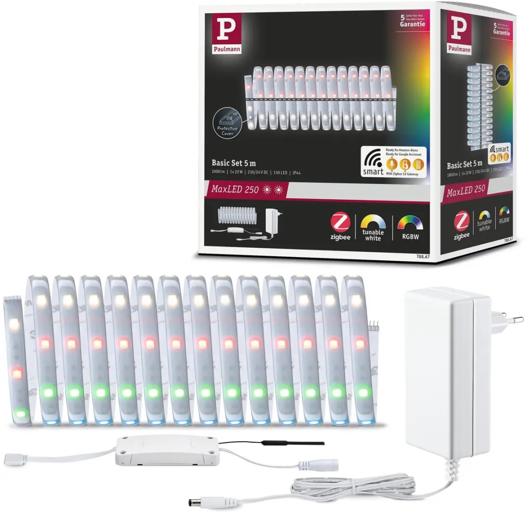 Paulmann MaxLED 250 Zigbee Smart Home LED Strip Basisset 5m RGBW+