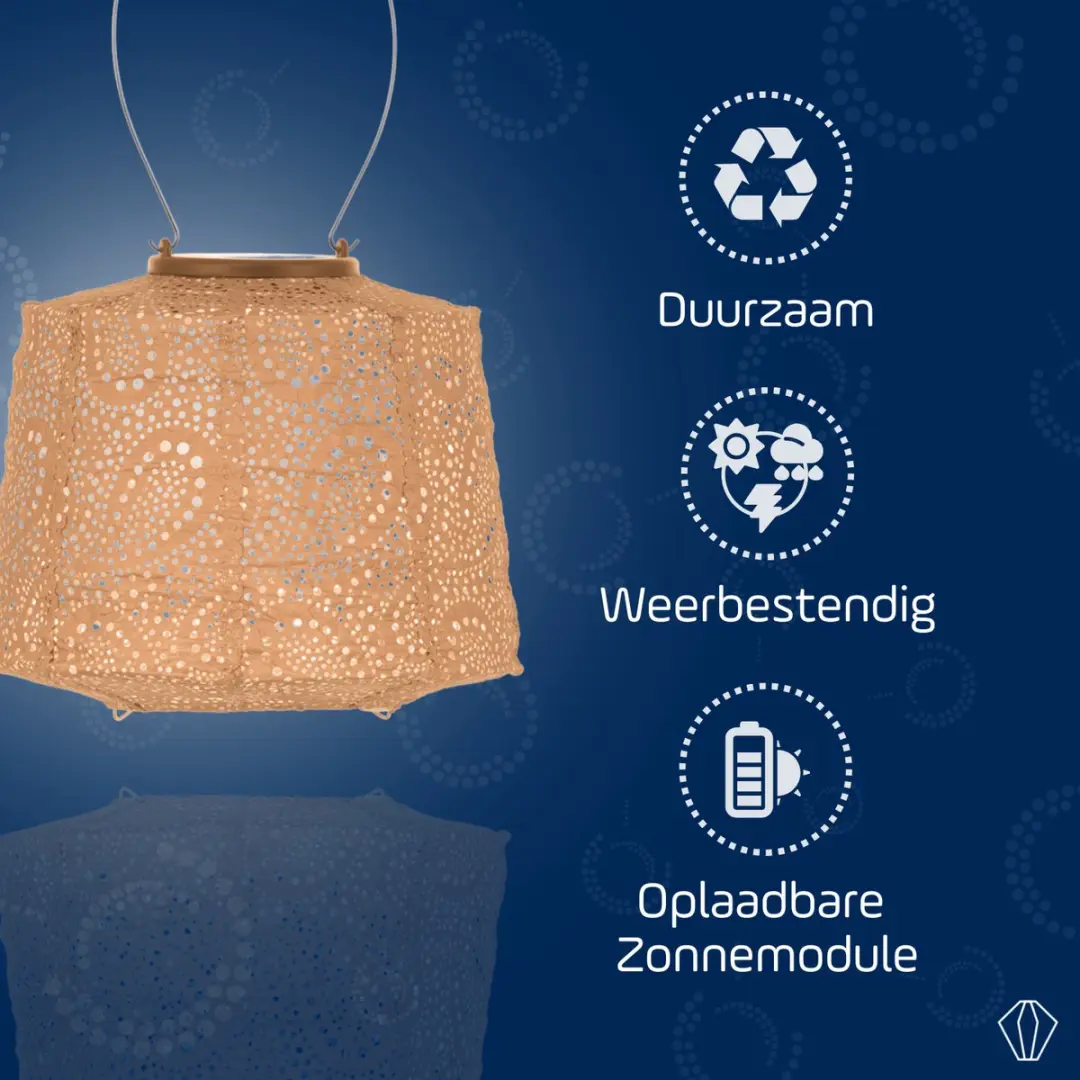 Lumiz Paisley Zonne Tuinlamp - Abrikoos