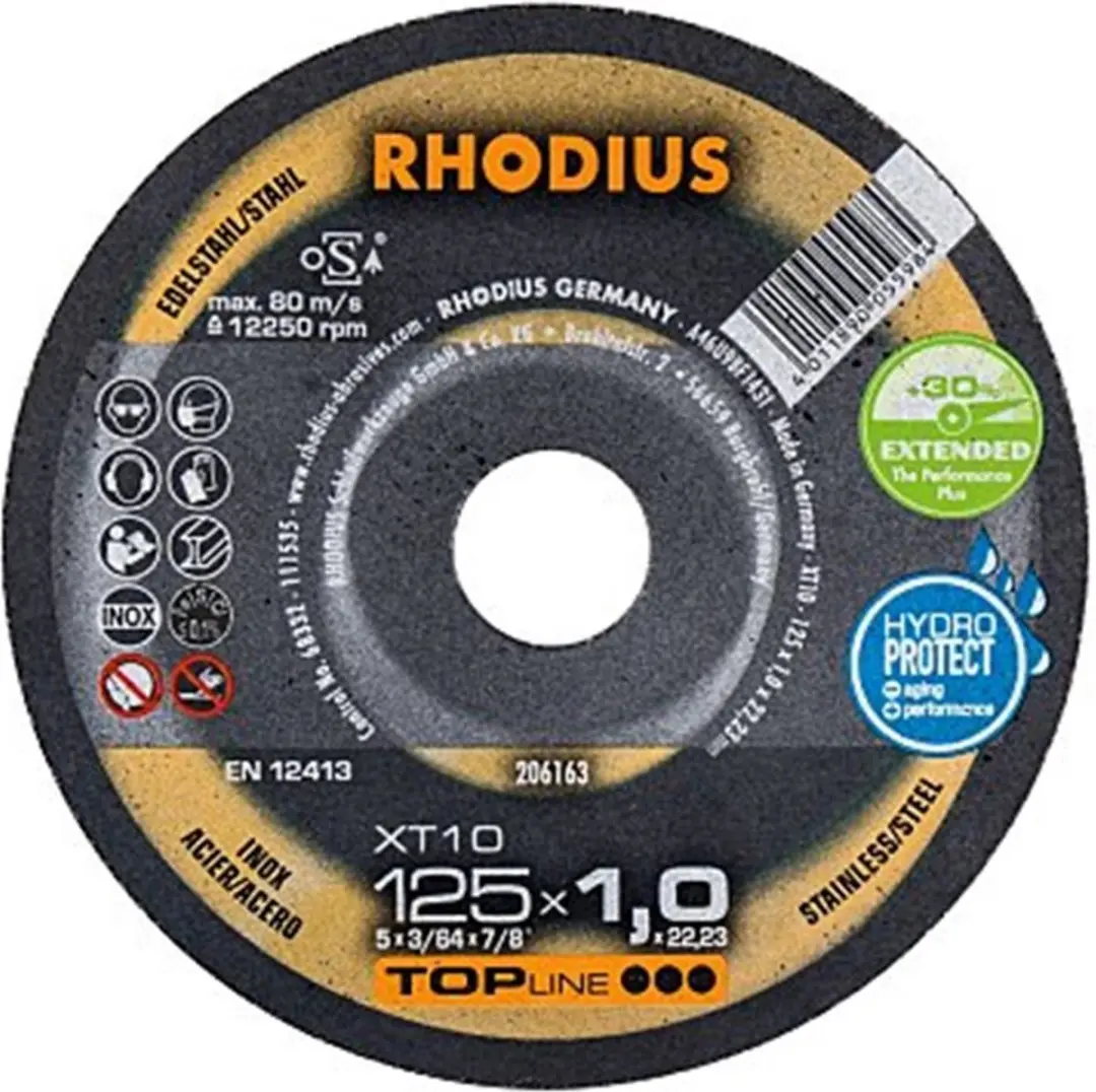 Rhodius XT10 206163 Doorslijpschijf 125mm Metaal