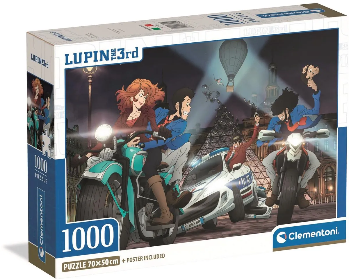 Clementoni Lupin III Puzzel 1000 Stuks - Multikleur