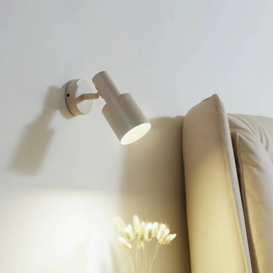 Lindby Buitenspot 18cm - IJzer - Beige - E27