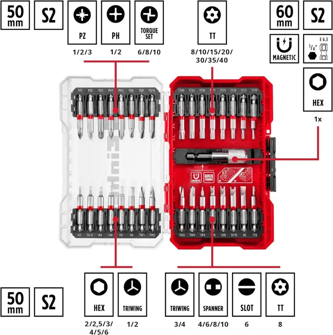 KWB 33-delige Bitset T10 - 33 Stuks