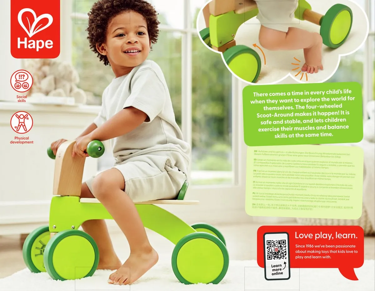 Hape Scoot-Around Loopfiets - 3 Wielen - Veelkleurig - afbeelding 6 van 6