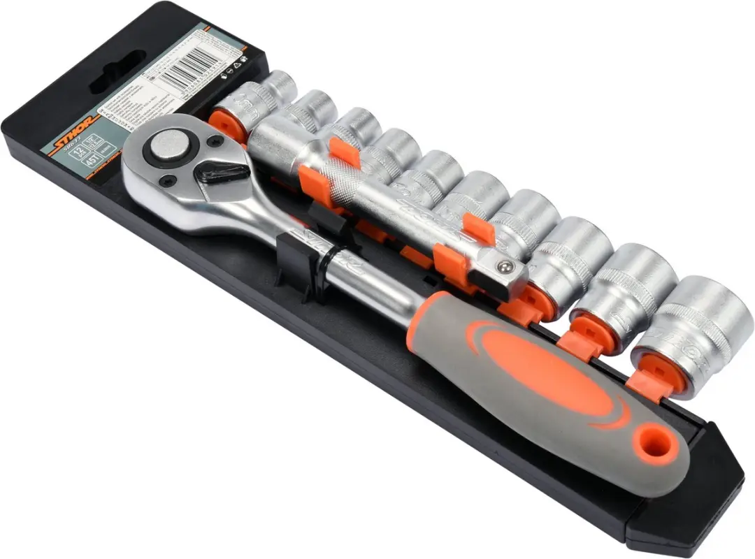 Toya Sthor 58633 Dopsleutelset 12-delig - 1/2" Ratelsleutel 72T