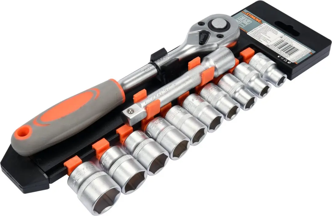 Toya Sthor 58633 Dopsleutelset 12-delig - 1/2" Ratelsleutel 72T