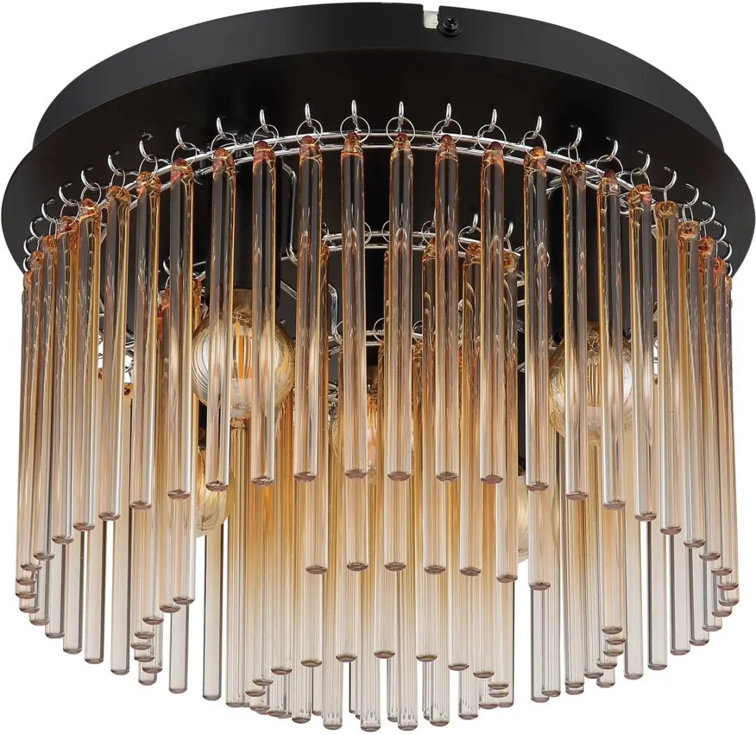 Globo Gorley Plafondlamp - 5x E14 - Ø32cm - Zwart