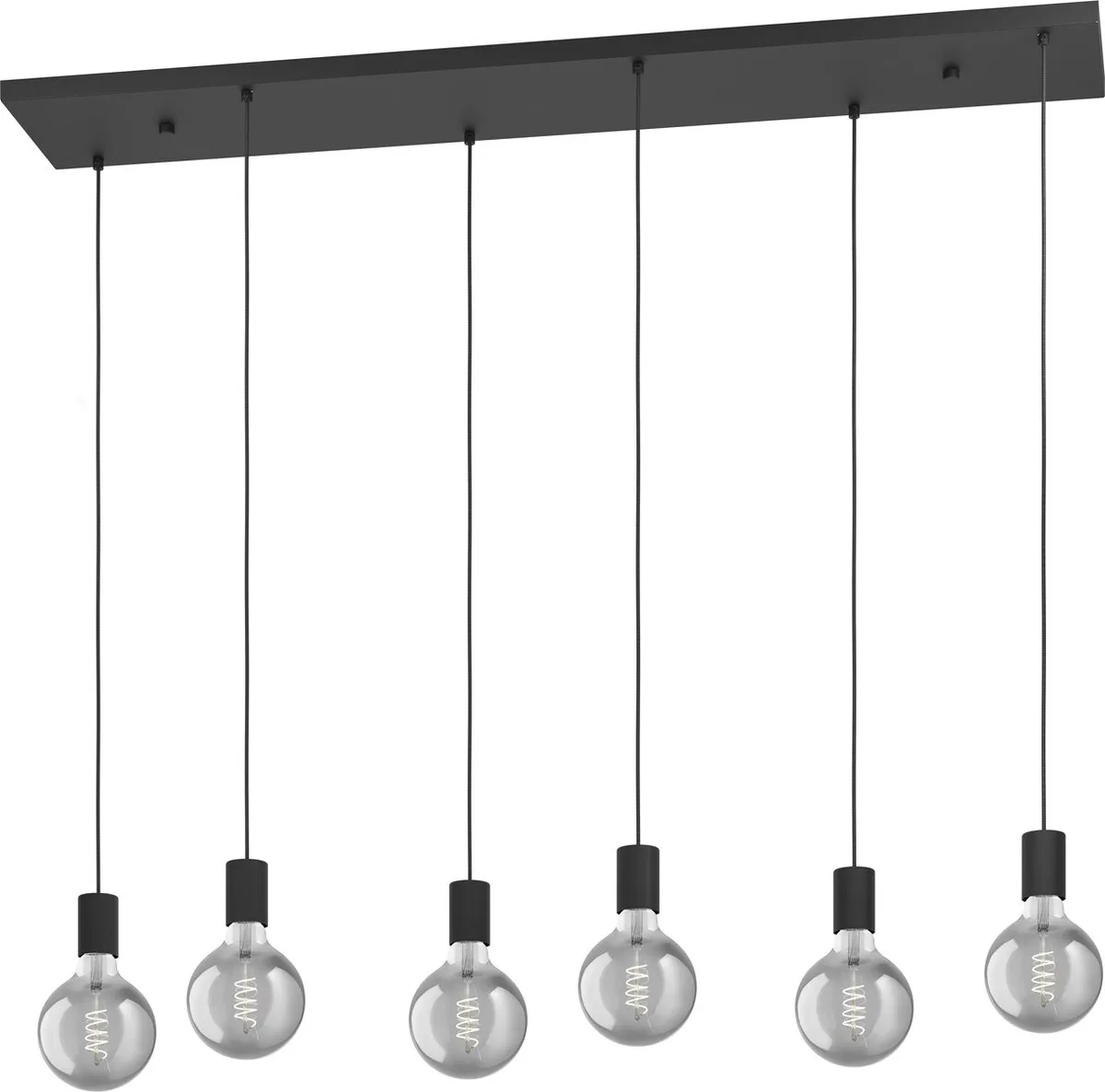 Eglo Nogalte Hanglamp 6x E27 - 130cm - Zwart
