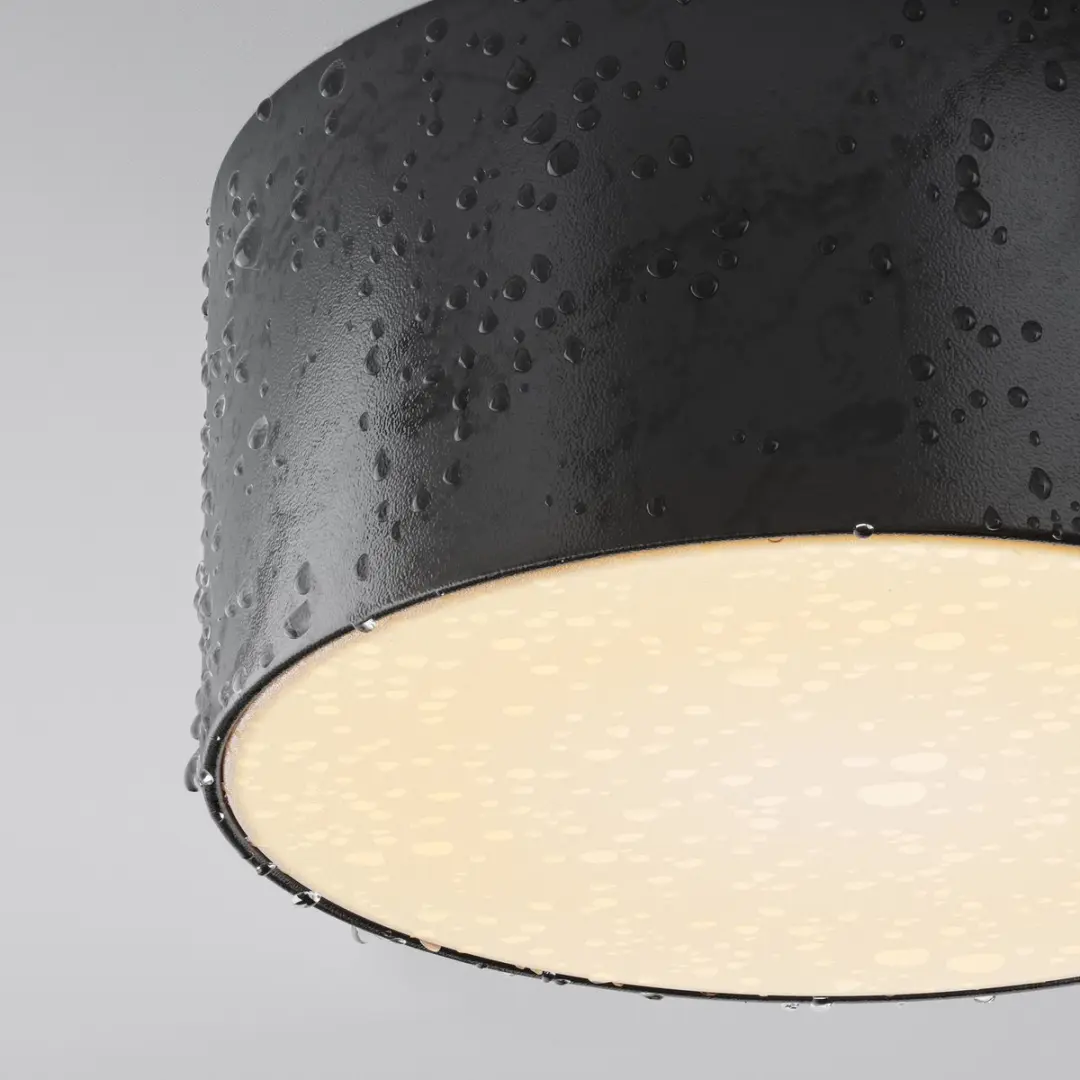 Maytoni Outdoor Zon IP Plafondlamp 15W - Ø12cm - Zwart