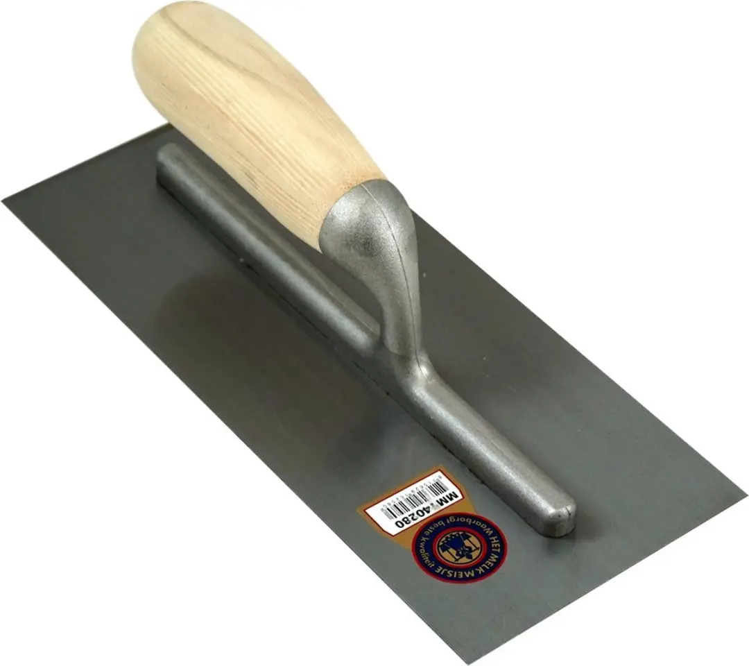 Melkmeisje Plakspaan Houten Greep 280x130mm - Rood/Zilver