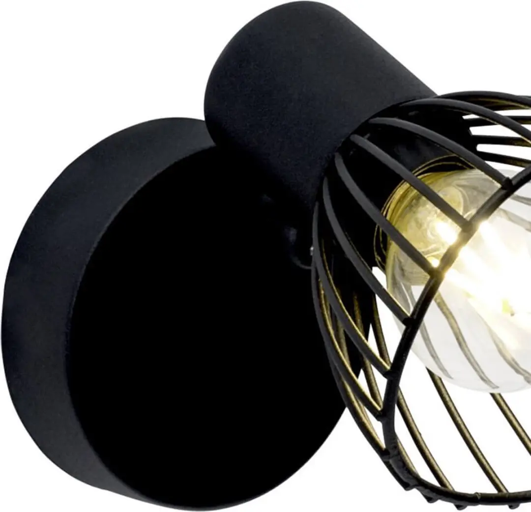 Brilliant ELHI Wandspot 9cm - Zwart