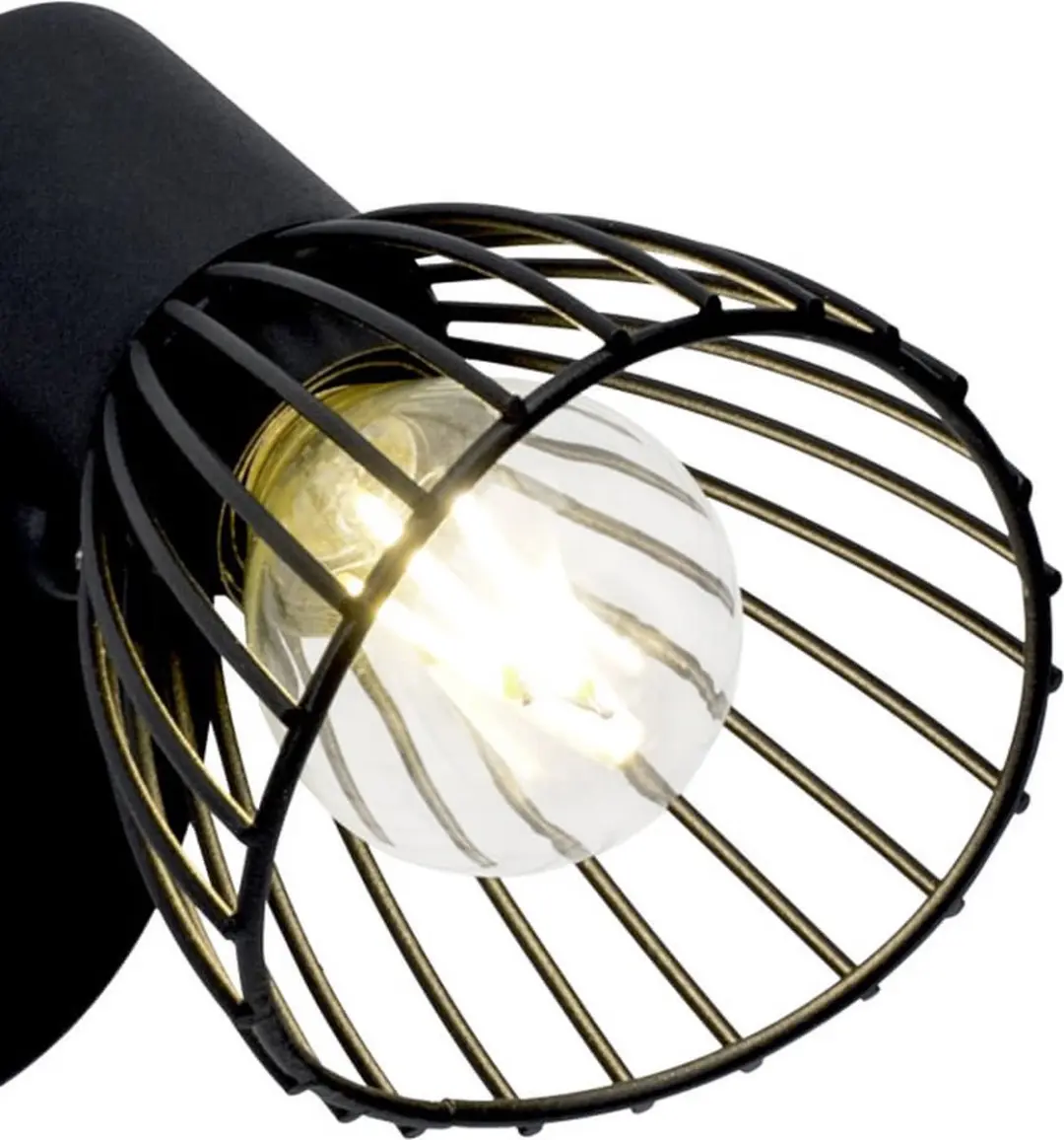 Brilliant ELHI Wandspot 9cm - Zwart