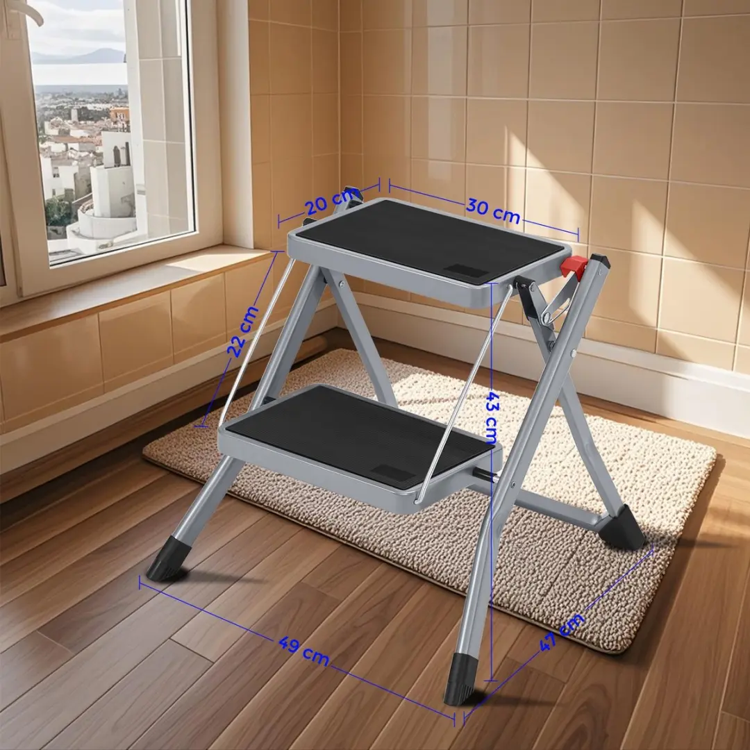 Songmics Trapladder 2 Treden - Opklapbaar