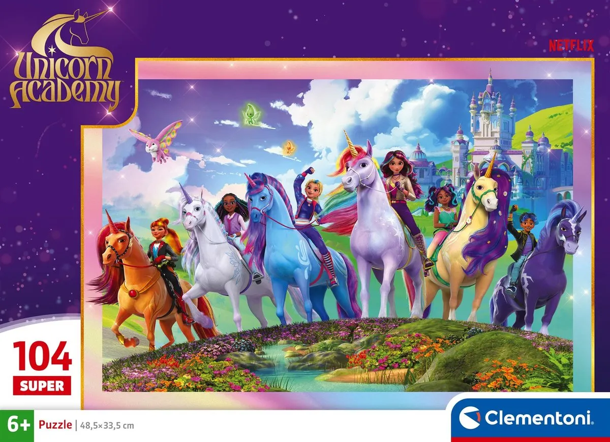 Clementoni Unicorn Academy Puzzel 104 Stukjes - Multikleur