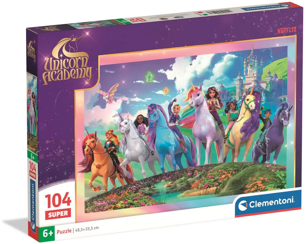 Clementoni Unicorn Academy Puzzel 104 Stukjes