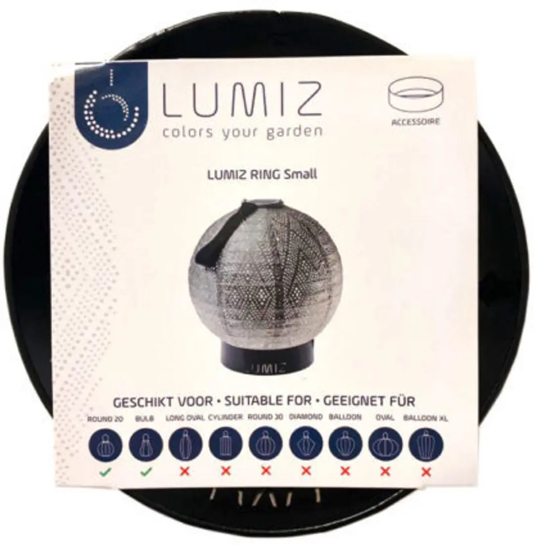 Lumiz Zonne Tuinverlichting Ring S - 0.1W - 4000K - Zwart