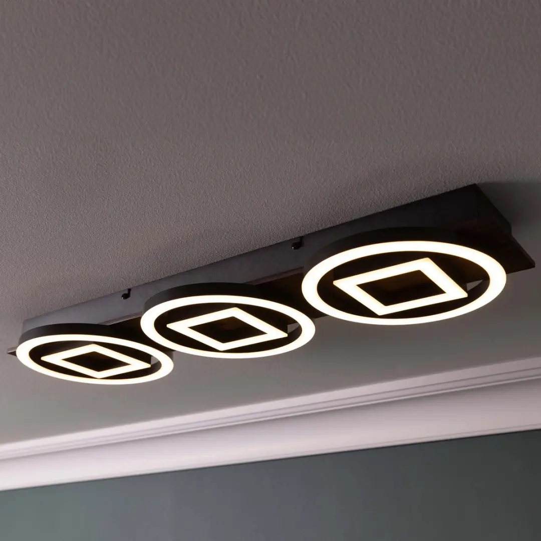 Brilliant Maureen Plafondlamp - 31W - Hout Zwart