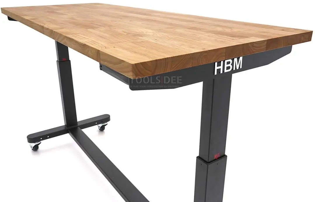 HBM Verrijdbare Werkbank 152x61cm - Houten Blad - 68kg