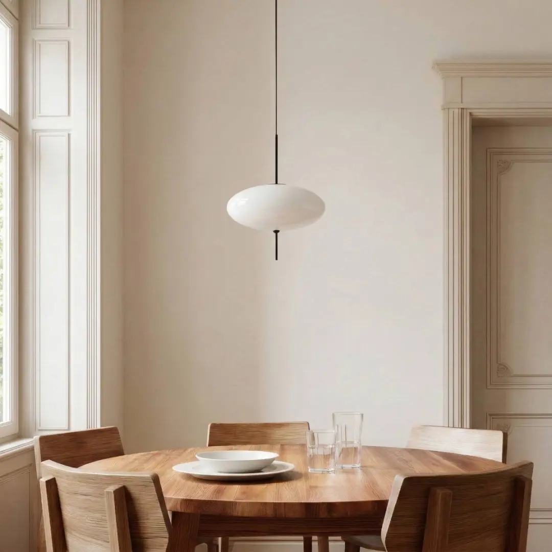 Lindby Hanglamp 1 Licht E14 - Ø30cm - Zwart/Wit