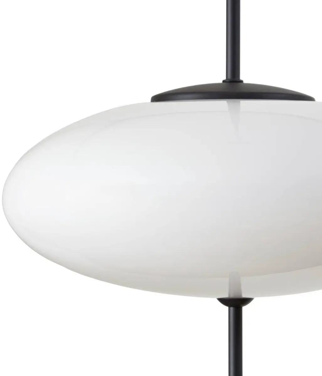 Lindby Hanglamp 1 Licht E14 - Ø30cm - Zwart/Wit